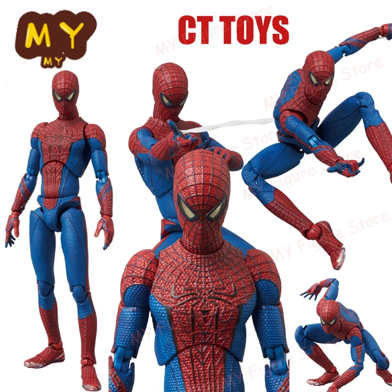 New CT Toys Spiderman Mafex 001 Peter Parker Andrew Garfield Figure The Amazing Spider-Man Action Figure Shf Spiderman Toy Gift