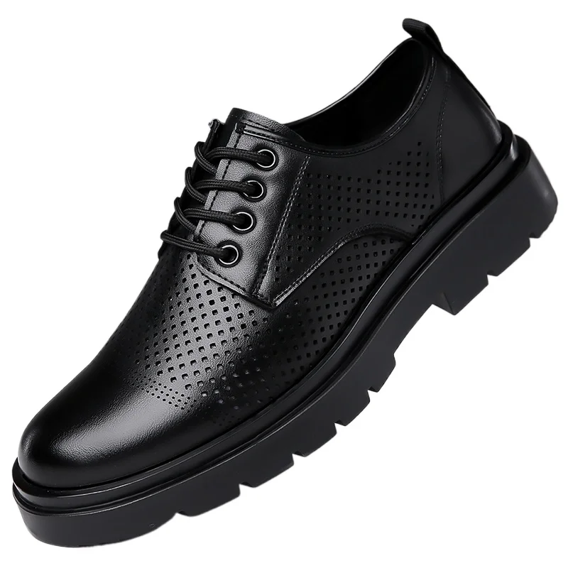 

Men Black Shoes Black Shoes Black Shoes Black Leather Shoes Black Thick Sole Shoes Black Casual Business Office Sneakers