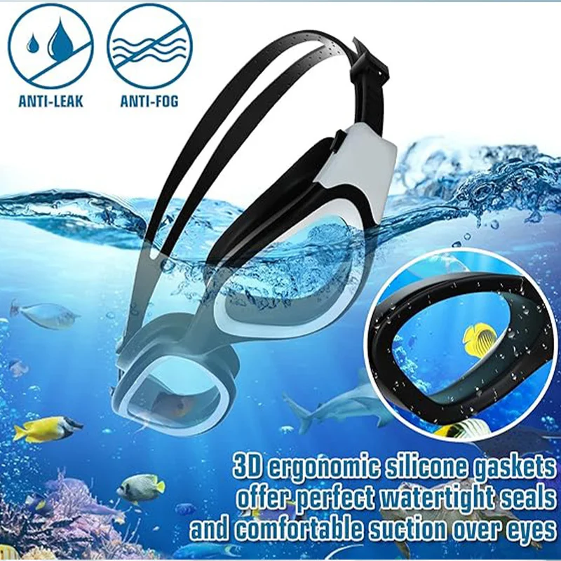 Fog Swimming Goggles Leakproof Clear Vision Full Protection Swim Glasses For Adult Men & Women
