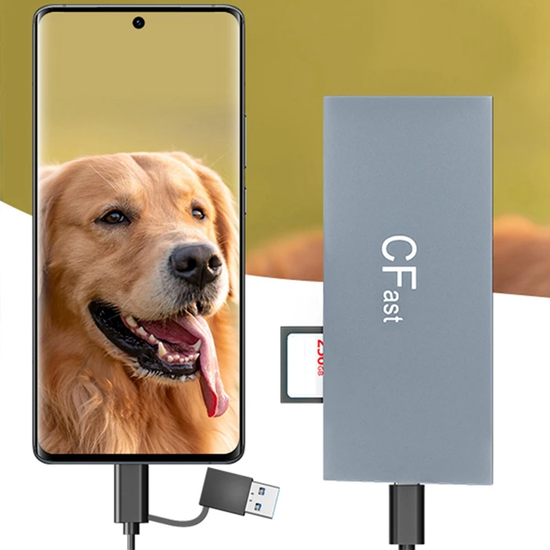 Cfast قارئ بطاقة الكاميرا للهاتف المحمول والكمبيوتر اللوحي ، قارئ بطاقة الذاكرة ، 6 بطاقات في نفس الوقت ، CF ، MS ، SD ، TF ، XD