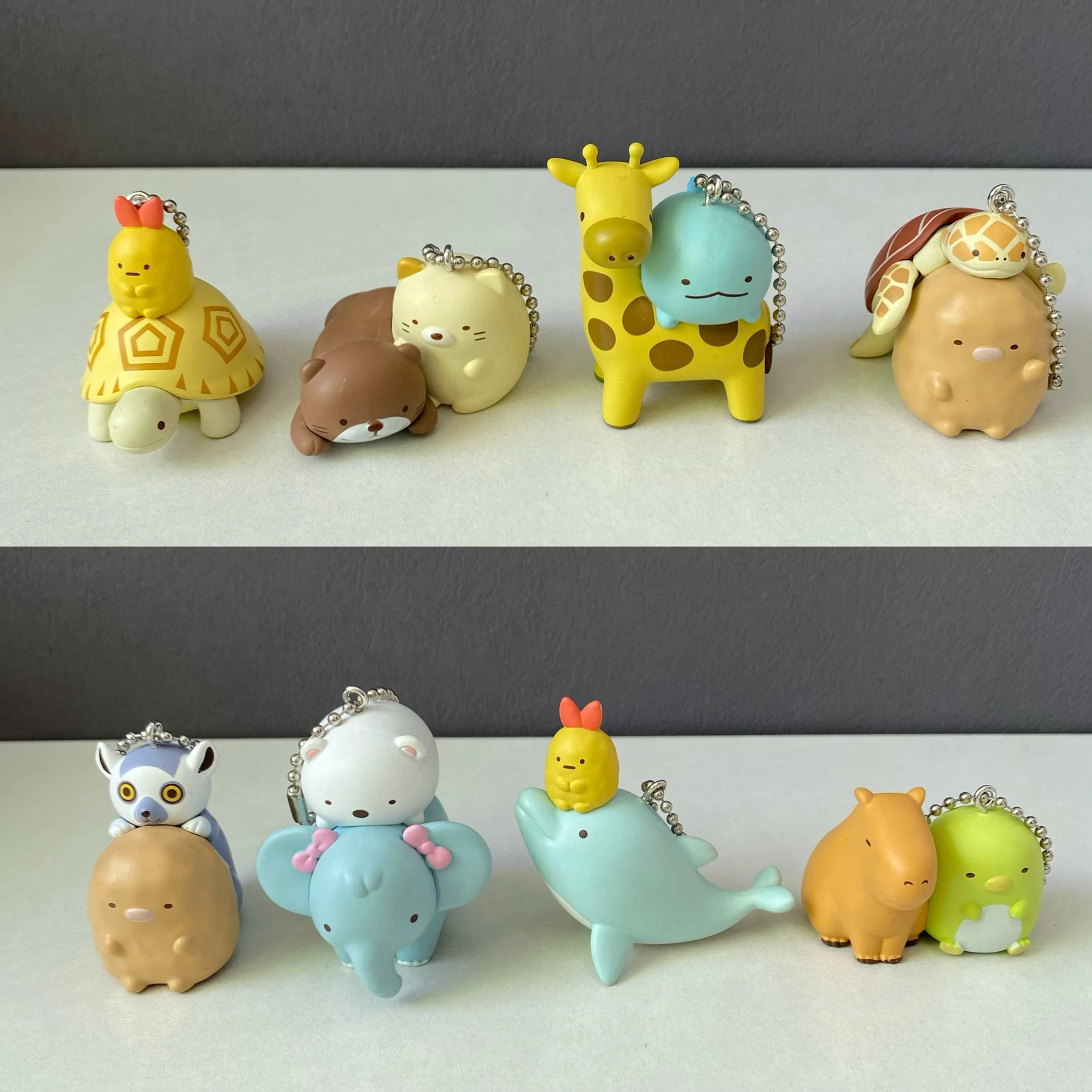 Japanese Genuine Gacha Scale Model Corner Creatures Series Dongshan Zoo Q-version Bear Dolphin Giraffe Action Figure Toys