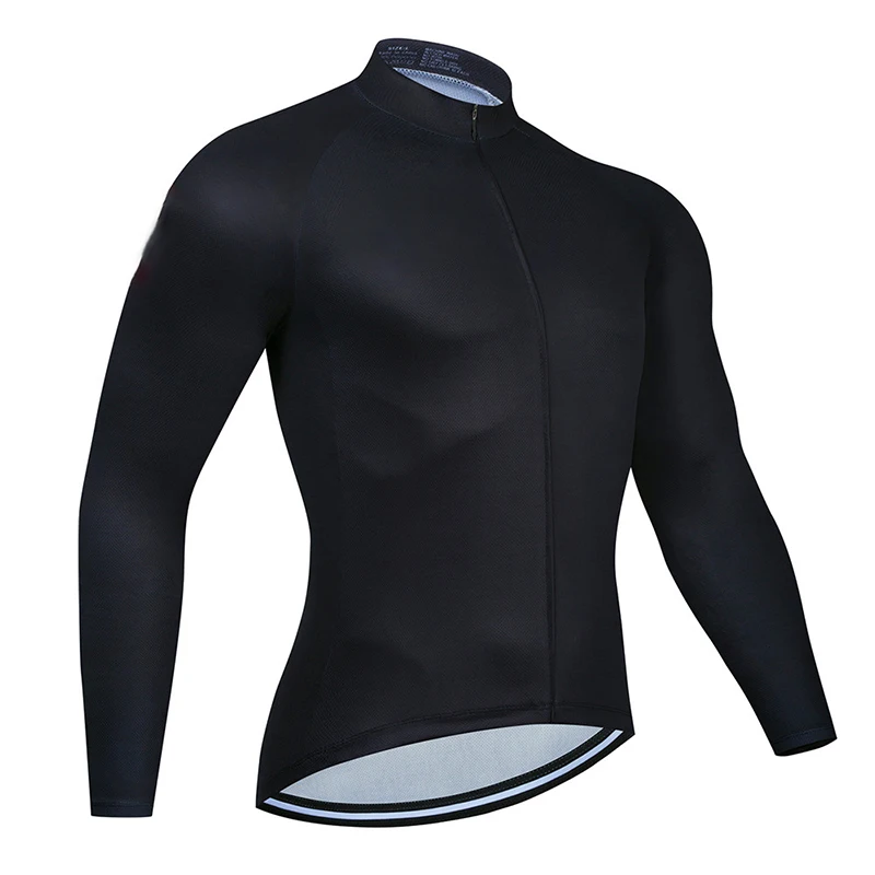 Solid color spring and autumn cycling clothes men\'s quick dry breathable mountain bike cycling long clothing cycling clothes