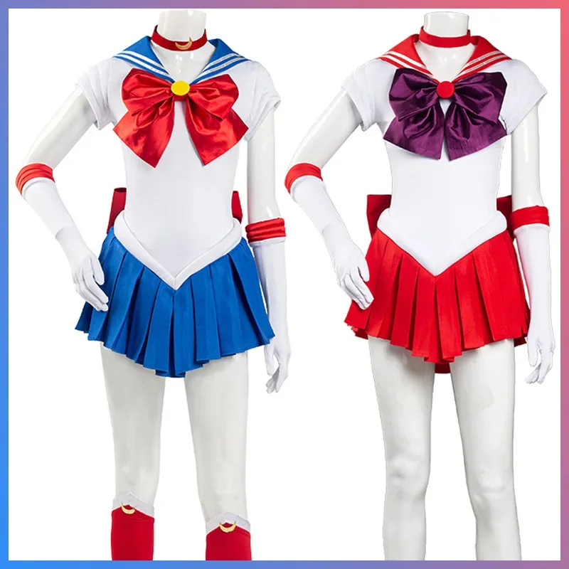 

FC6Anime Seaman Cosplay Moon Costume Disguise Hino Rei Tsukino Cosplay Fantasy Clothing Adult Women Fantasia Outfit@FC8！