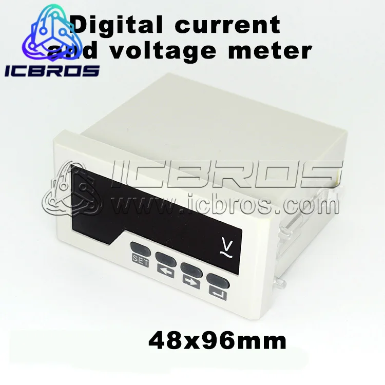 Intelligent Single-phaSe Digital Display AC Ammeter, Voltmeter Size 48 * 96mm 48 96