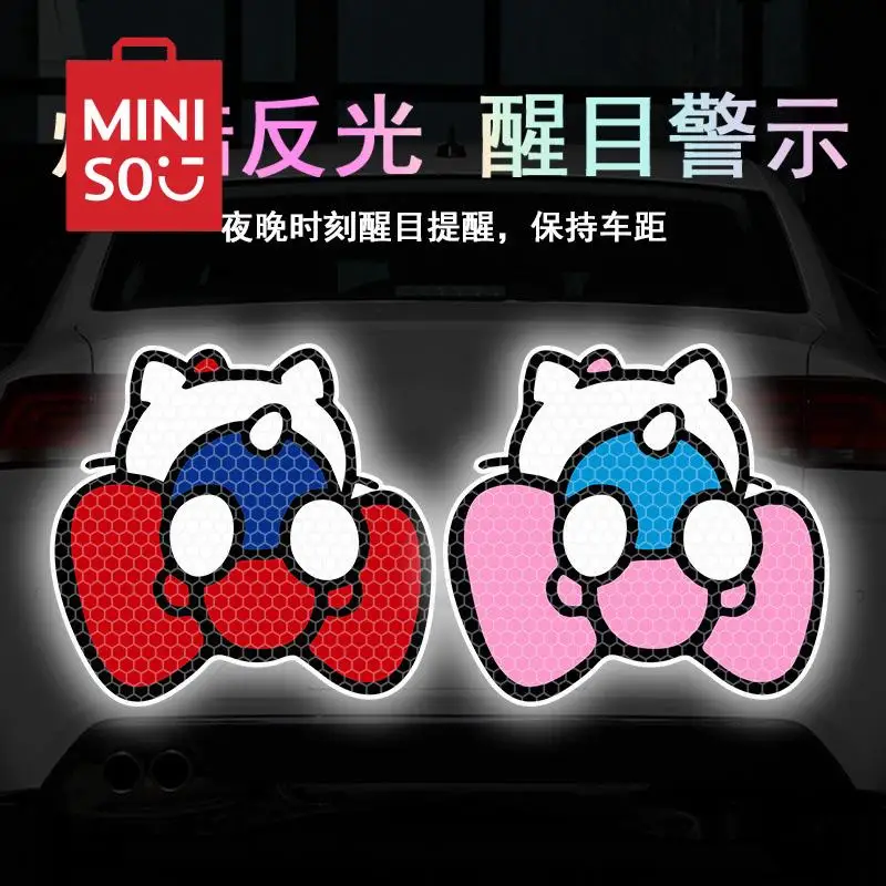 

Cute Cartoon Stickers Hello Kitty Personalized Creative Reflective Motorcycle Stickers Car Scratch Stickers Car Accessories gift