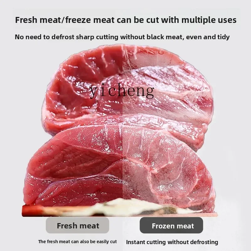 Mesin gergaji tulang komersial ZZ listrik stainless steel untuk memotong daging beku, rusuk, dan kaki babi rumah tangga