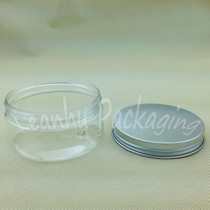 200G Wide Mouth Plastic Bottle With Aluminum Cover , 200CC Cream / Mask Packaging Jar , Empty Cosmetic Container ( 50 PC/Lot )