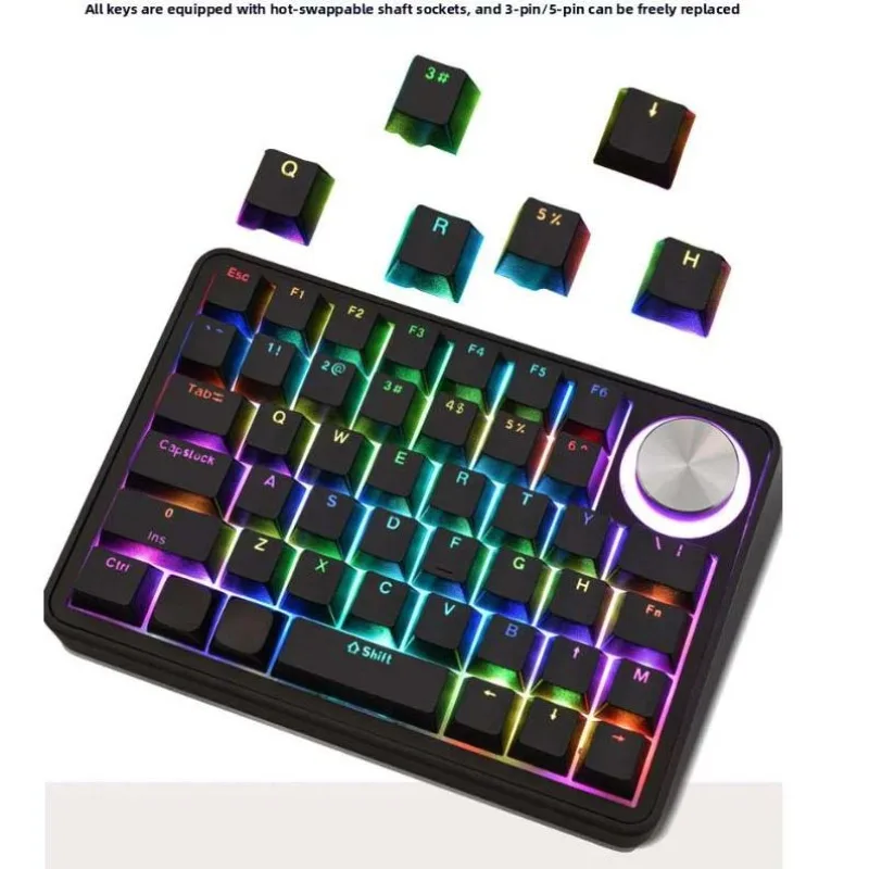 CM45 Bluetooth One-Handed Keyboard Tri-Mode Macro Programming 45 Keys RGB Hot Swappable Left Hand Custom Keypad for Gaming Gifts