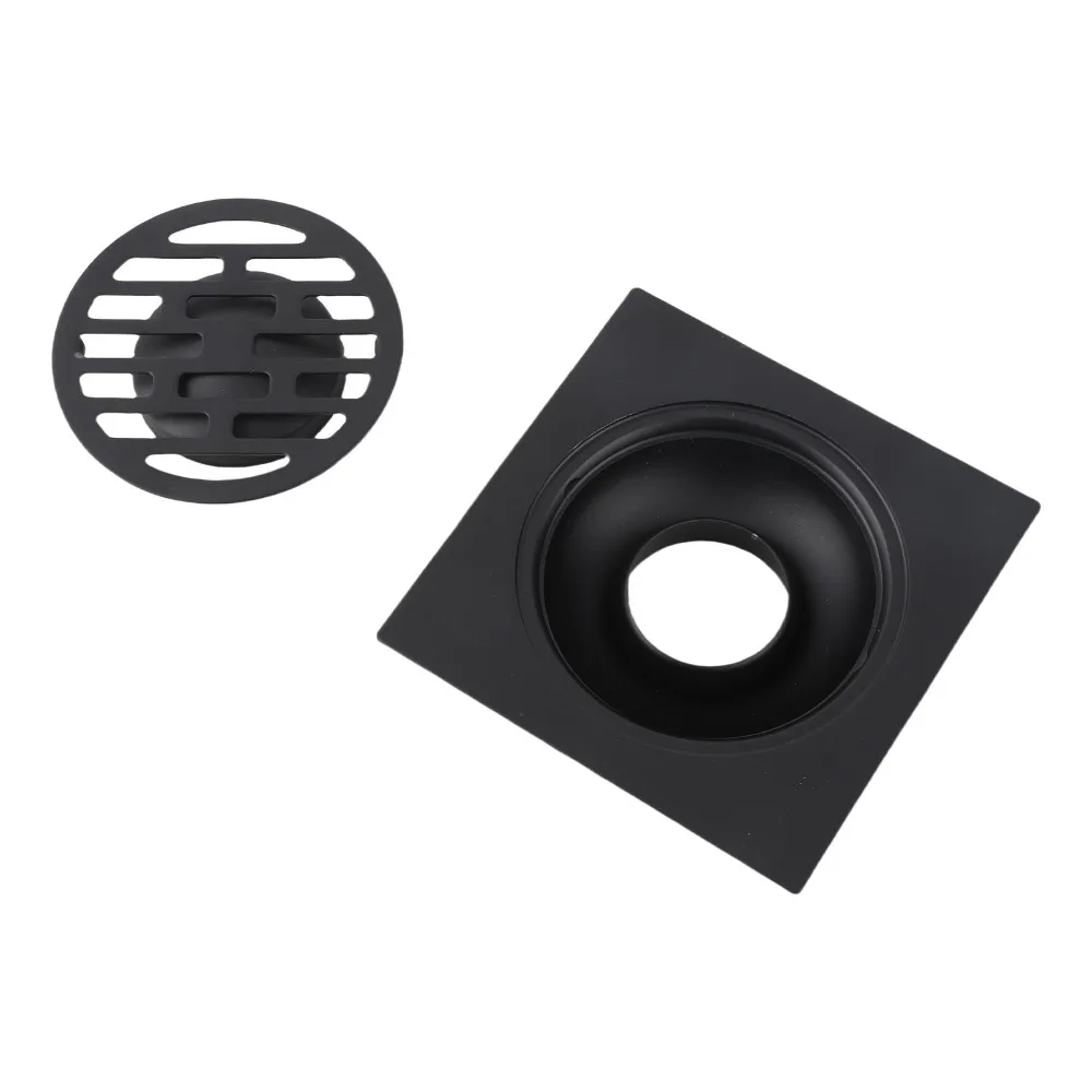 Easy Installation Stainless Steel Floor Drain Odor Proof Black Shower Drain Quick Drainage Rust-Proof Sewer Drain Garage