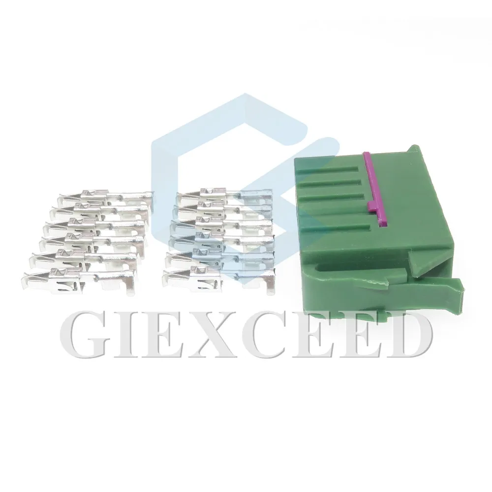 2 Sets 12 Pin 3.5 Series Green Auto Wire Sockets AC Assembly Automotive Wiring Terminal Plug Pins Connector