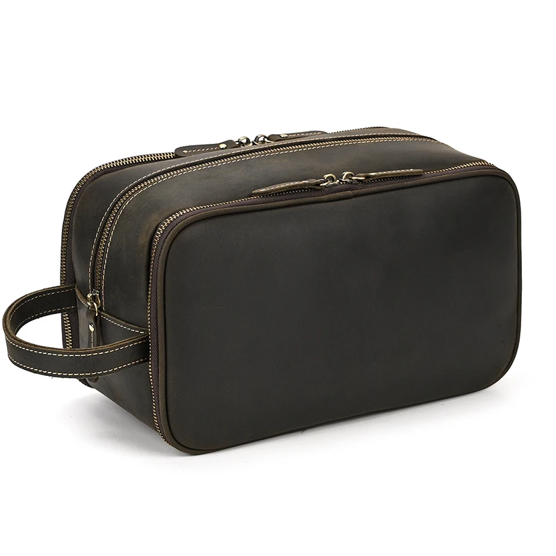 Makeup Bag Men Women Cosmetic Bag Toiletries Organizer Luxury Leather Male Female Storage Make up Cases Hand Clutch Washing Bag