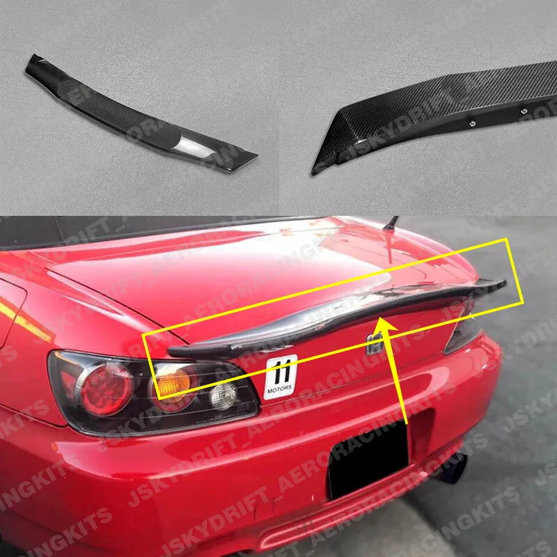 

For Honda S2000 AP1 AP2 Rear Trunk Spoiler Boot Wing Lip Bodykits Carbon Fiber