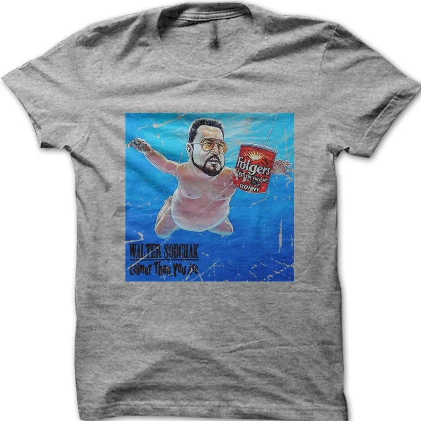 The BIg Lebowski Dude Walter Sobchak Waltvana خمر تي شيرت مطبوع الصيف الرجال والنساء فضفاضة وتنفس تي شيرت