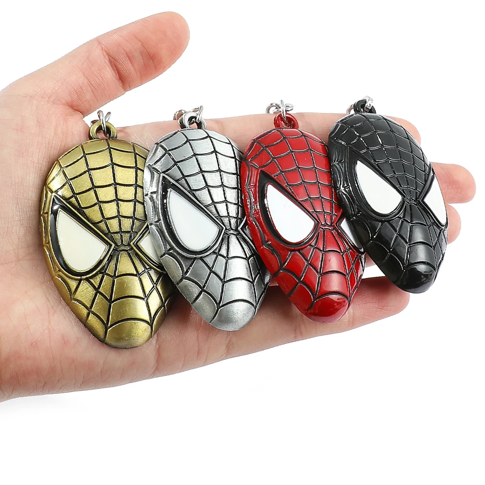 Marvel Keychain Superhero Spiderman Mask Pendant Keychain Fashion Accessories for Men Gifts view 6