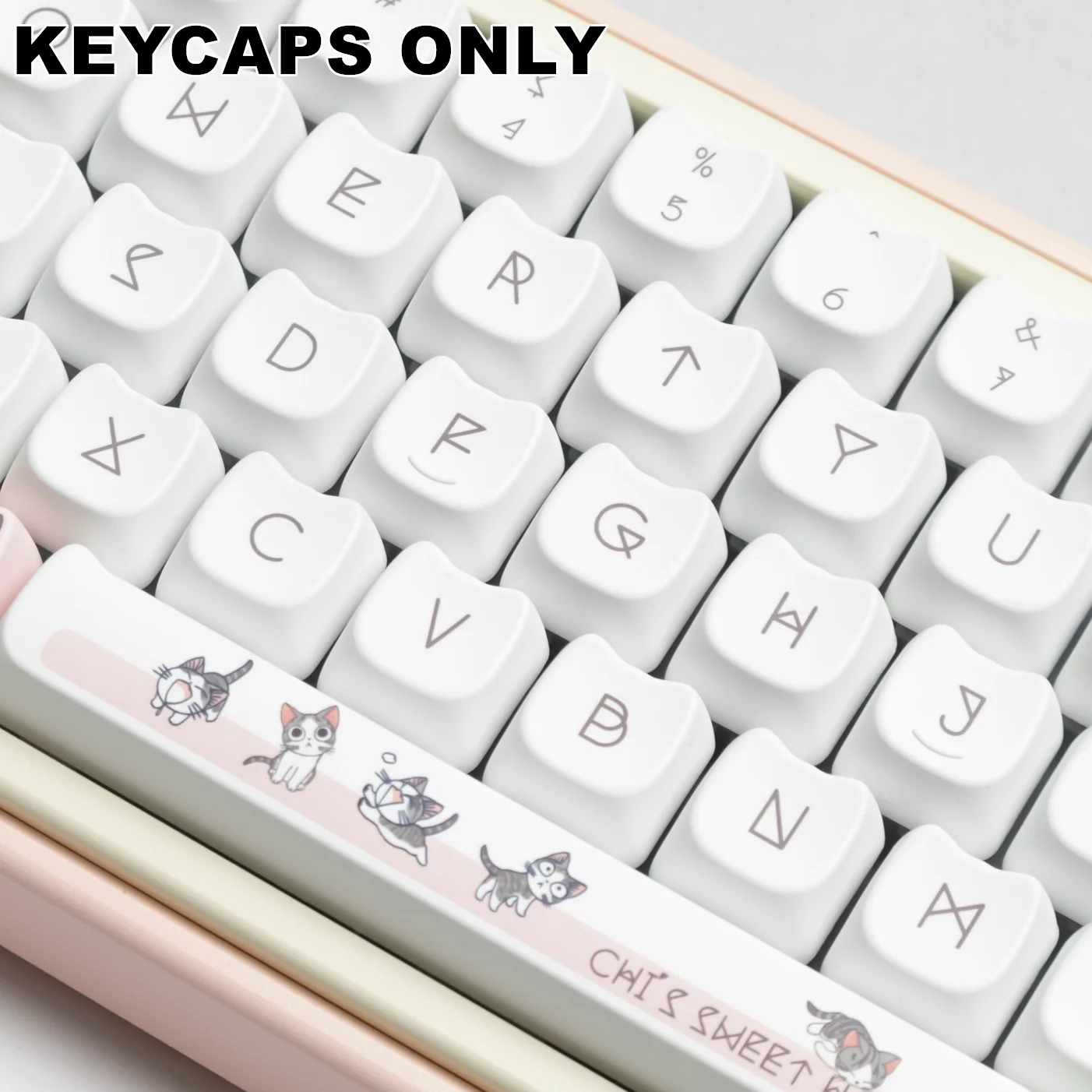 Imagem -05 - Cheese Cat Pbt Keycaps Dye-sublimated Perfil Keycap Conjunto para mx Cherry Gateron Switch Kit Teclado Mecânico 140 Teclas