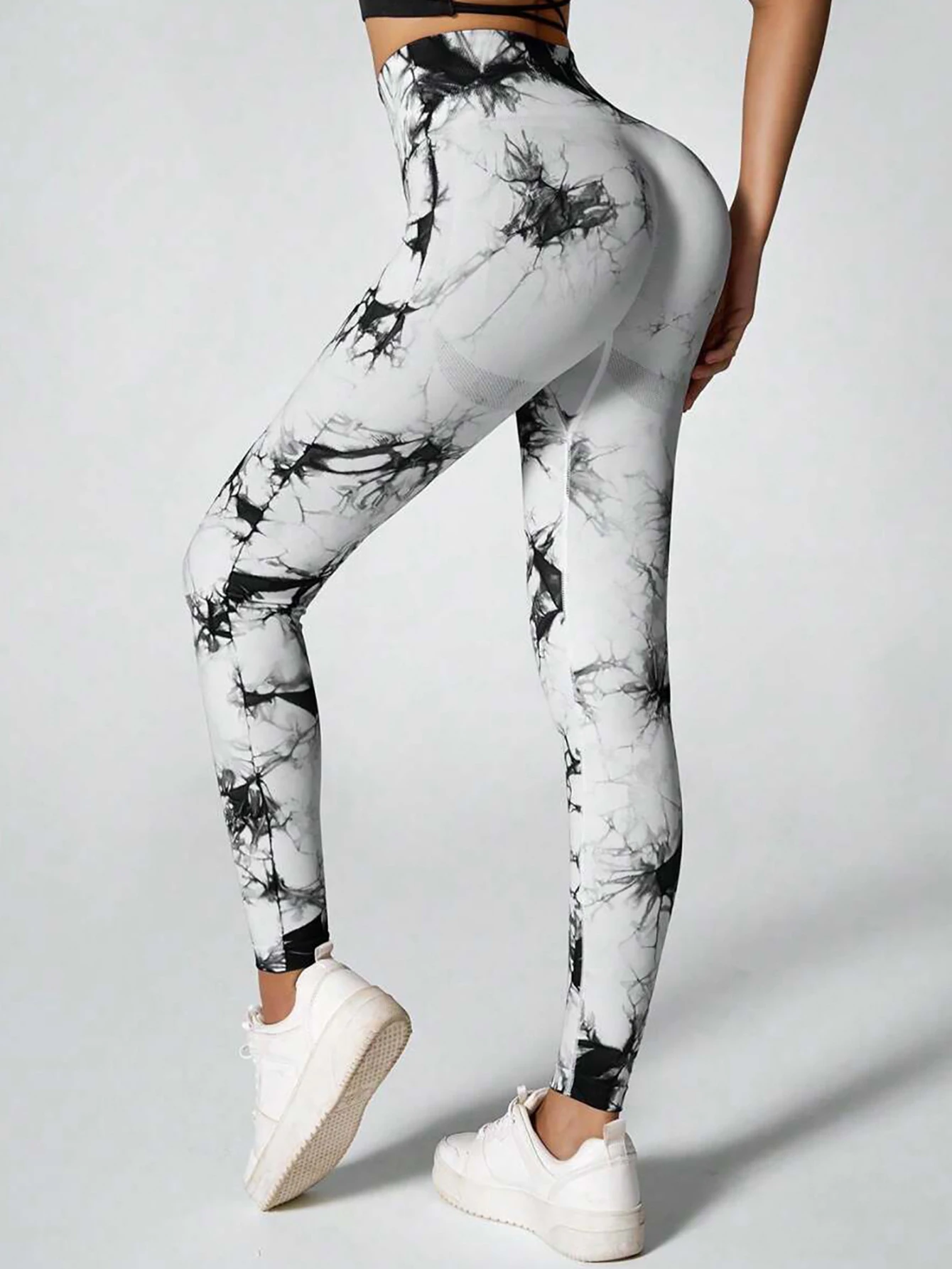 Legginsy damskie o prostym kroju, do połowy łydki, z średnim stanem, wygodne, podstawowe, modne spodnie.