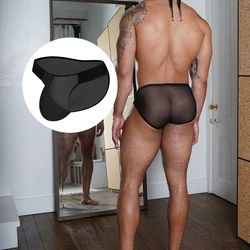 Roupa interior de malha transparente ultra fina dos homens, cuecas sensuais, biquíni, bolsa jockstrap, calcinha maricas masculina, tangas gays, cuecas