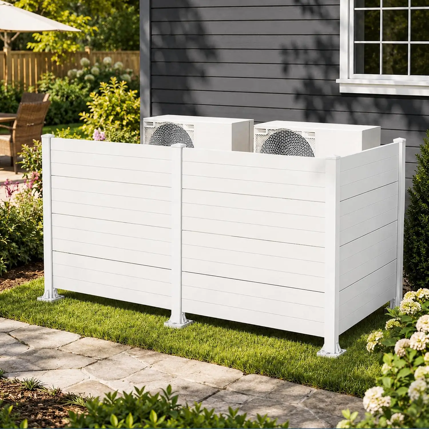 3-Panel Vinyl Privacy Fence 50