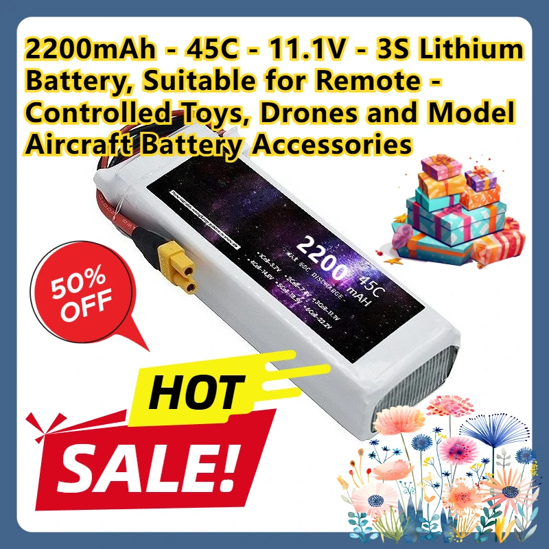 

2200mAh 45C 11.1V 3S for Remote - Controlled Toys, Drones and Model Aircraft Battery Accessories Lithium Battery