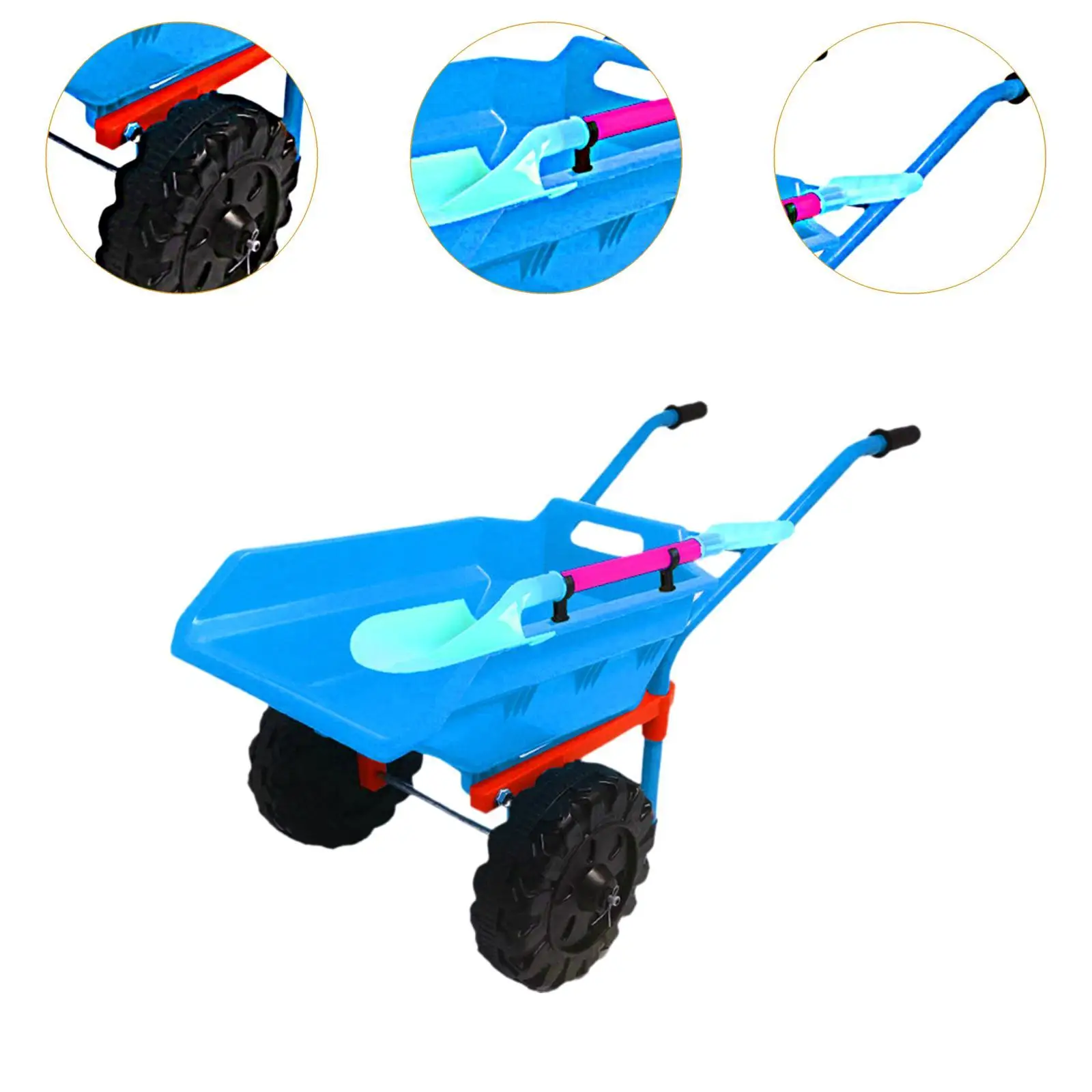 Kids Wheelbarrow Non Slip Handle Outdoor Activities for Boys Girls Children