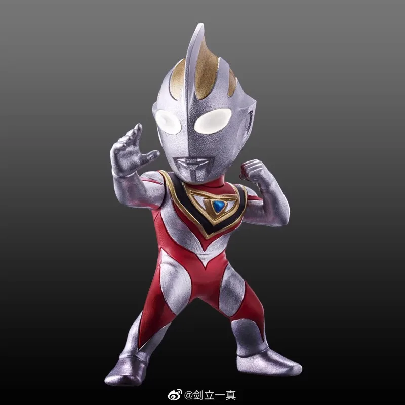 Ultraman Ultraman Ace Ultraman Agul BANDAI Figur Anime Kawaii Desktop Q-versi Ornamen Mainan Model Figur Aksi