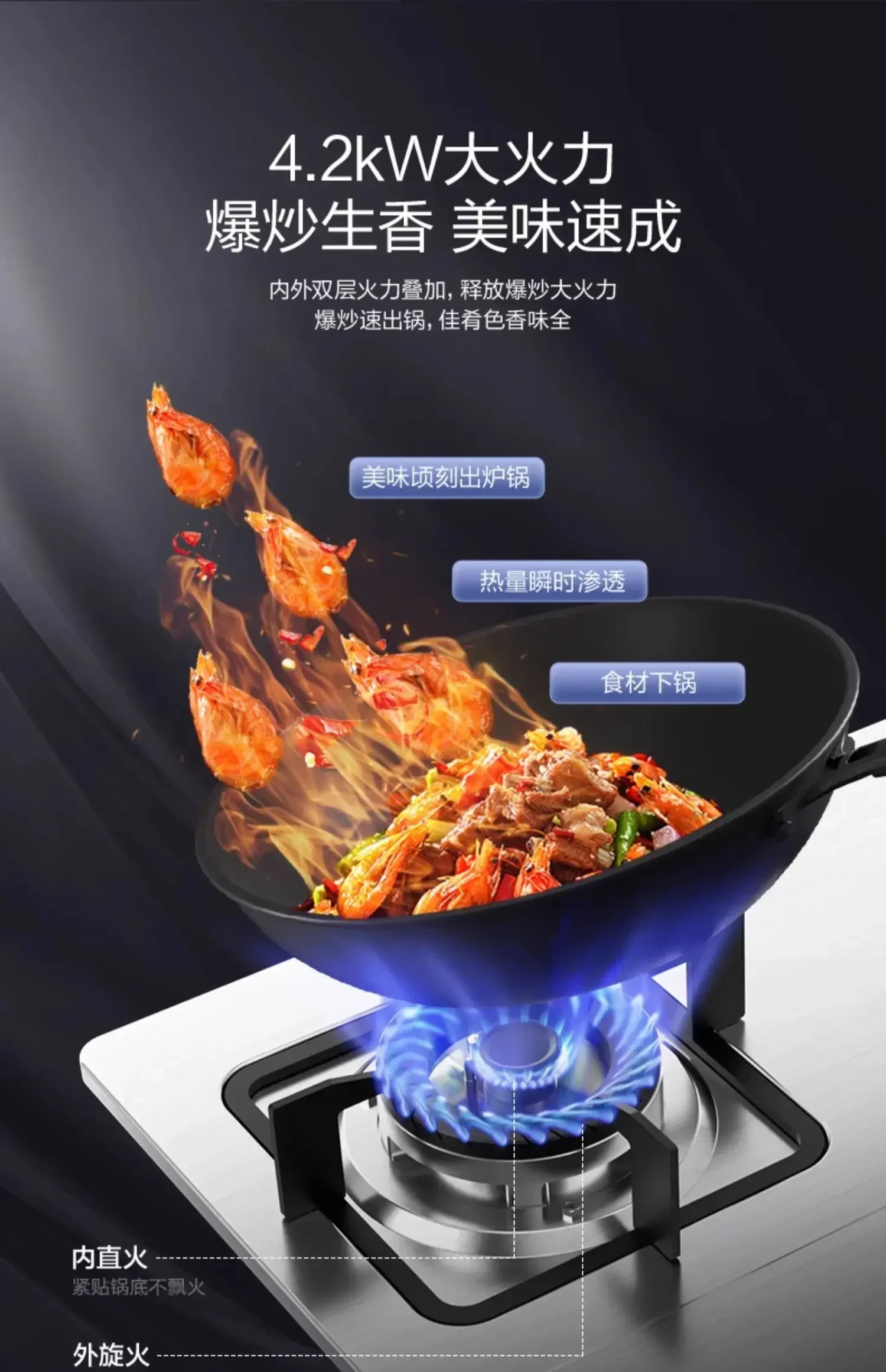 Stainless Steel Double - Burner Household Embedded Gas Cooker Compatible with Natural Gas and Liquefied Gas, Ideal