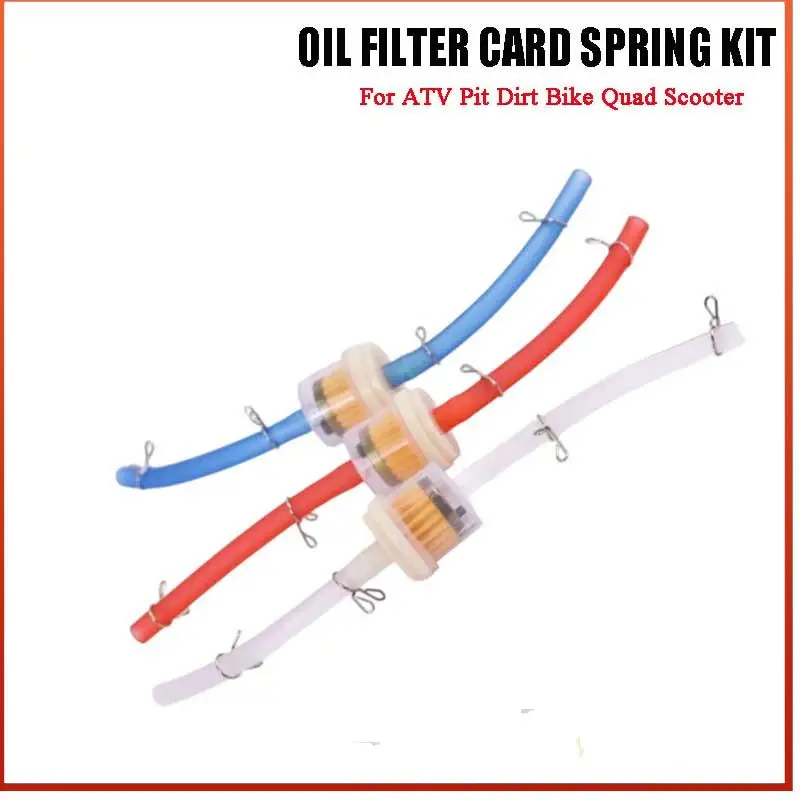 Alconstar- 6mm Motorcycle Gas Fuel Filter Petrol Pipe Hose Line + 4 Clips Moto Scooter Dirt Bike Off Road Quad ATV Bike Racing