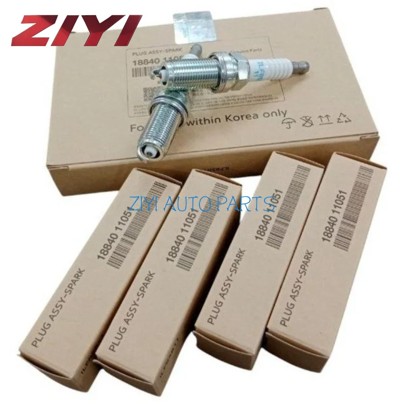 4Pcs Original New 18840-11051 1884011051 spark plug For Hyundai 2007-2009 Santa Fe Genesis For Kia Optima Rondo Borrego 2.7L