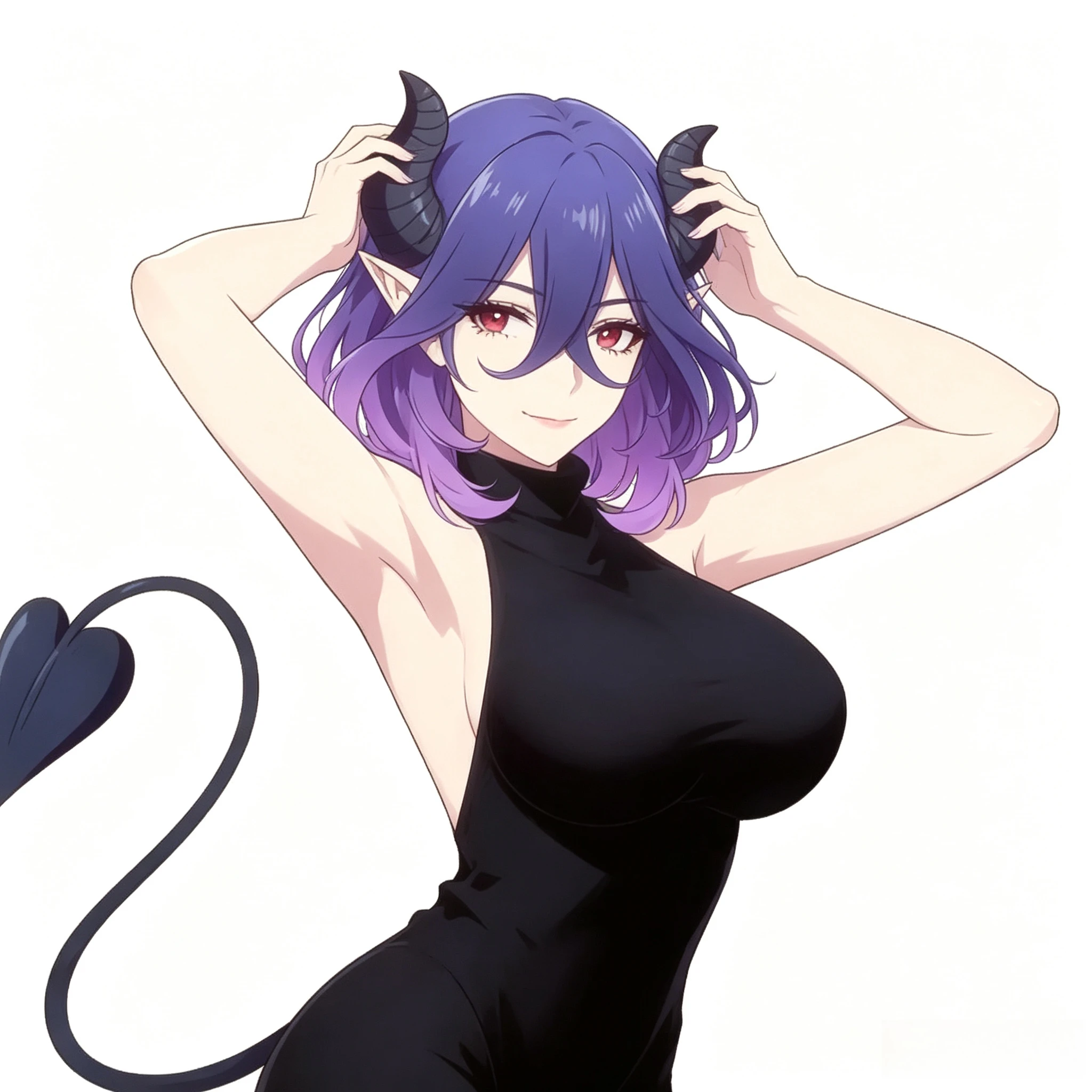 Lazy Anime Demon Girl Stretching Arms Car Decal, Weatherproof Vinyl Sticker for Auto & Phone Decor