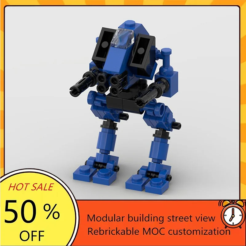 

Набор из 51 детали: Популярная модель из фильма «Звездные войны», конструктор MOC, модульный боевой робот, технологичный подарок, праздничный набор для сборки, детский игрушечный комплект