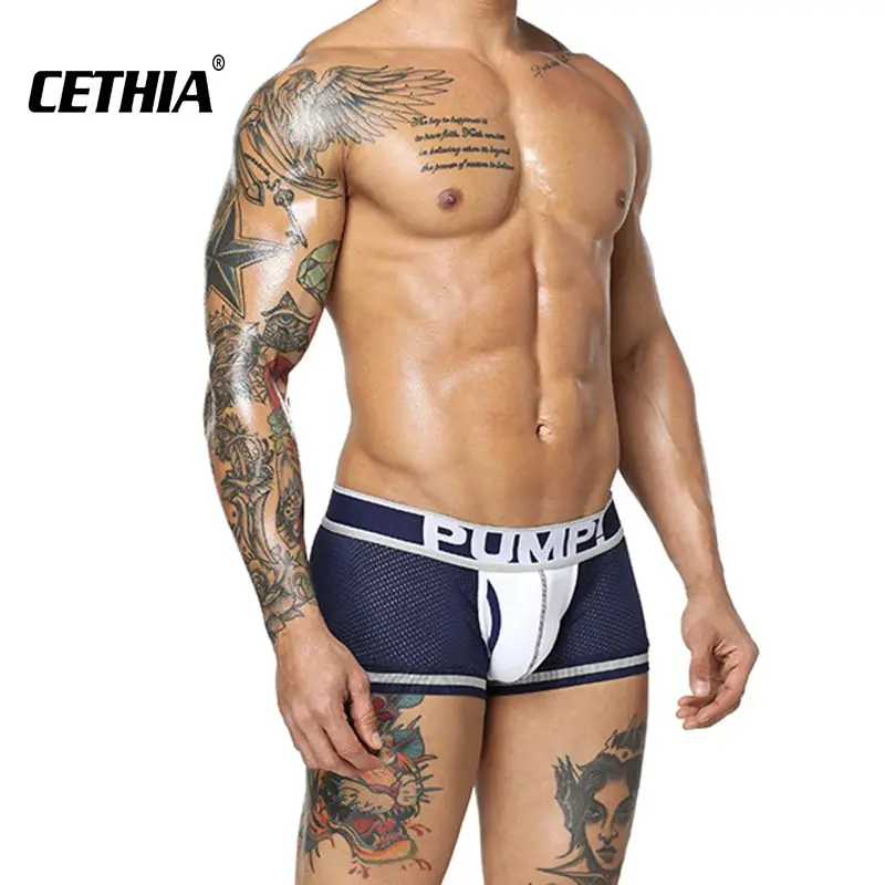 1pc Men Boxer Shorts Panties Cotton Underwear Kits Sexy Briefs Breathable Soft Fashion Sports Underpants Man Lingerie Gifts