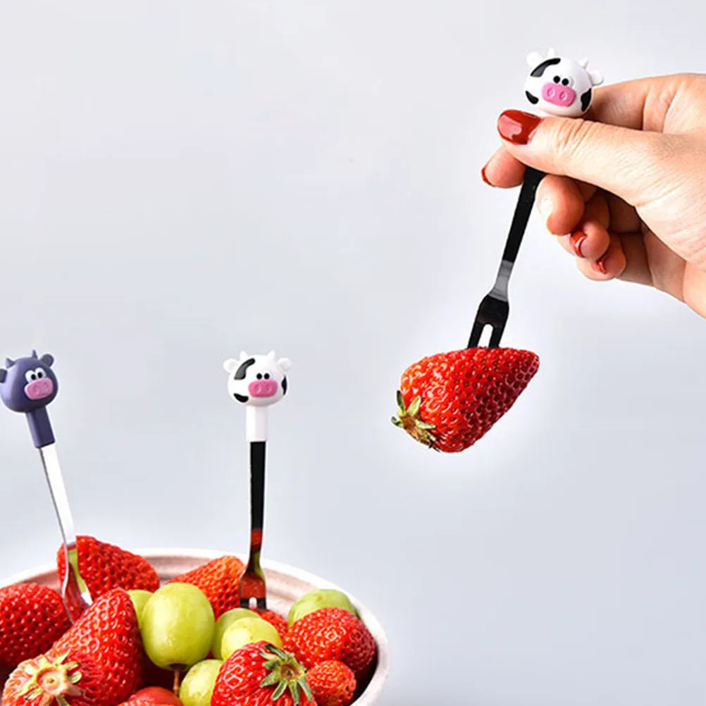 

Calf Design Fruit Forks 24pcs Stainless Steel Dessert Fork Cake Fork Smooth Premium ABS Steel Material Home