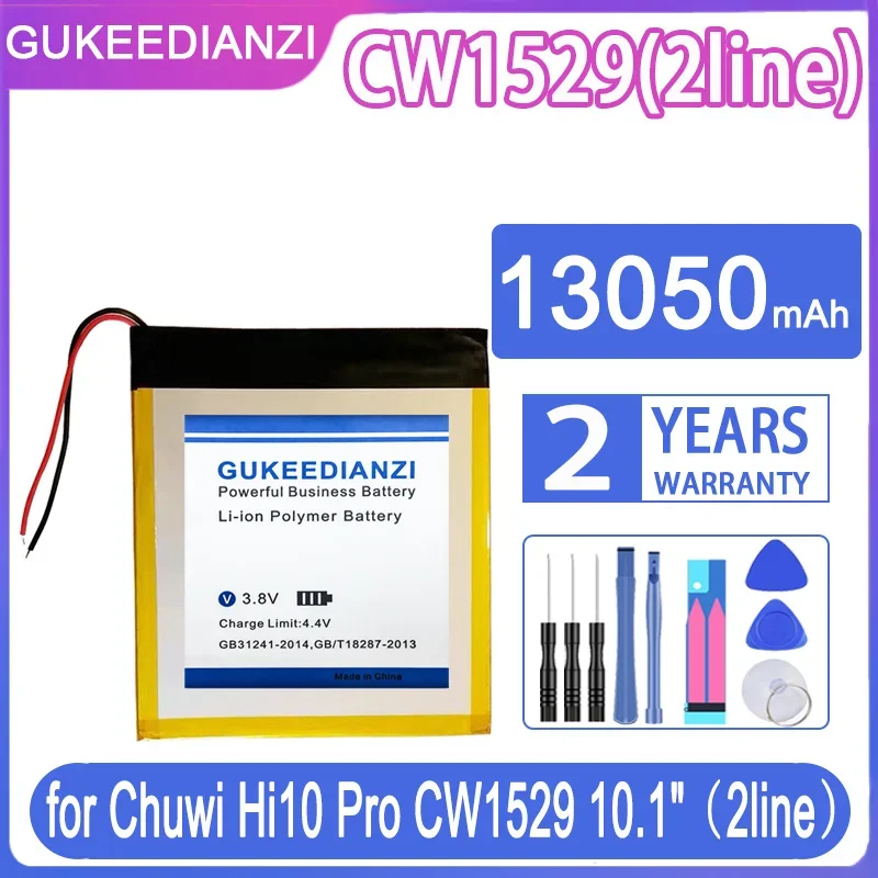 

GUKEEDIANZI Replacement Battery CW1529 (2line) 13050mAh For Chuwi Hi10 Pro Hi10Pro CW1529 10.1" Tablet for Inner 30125130