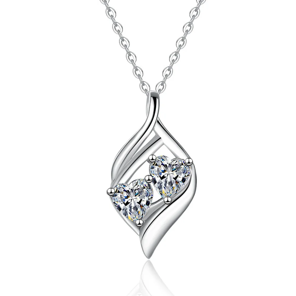 Super Flash 1ct Moissanite Pendant S925 Sterling Silver Zircon Necklace For Women Birthday Mother's Day Party Jewelry Gift