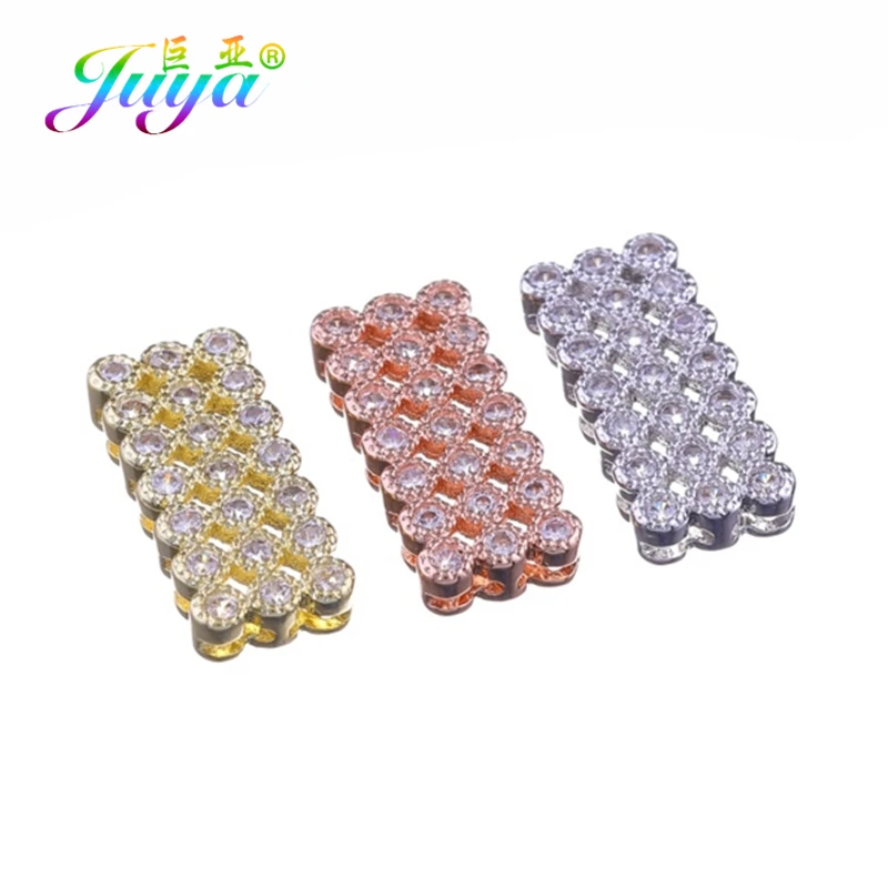 Juya 3Pcs/Lot Handmade 3 5 Holes Decorative Separator Spacer Bars Accessories For DIY Multiple Rows Needlework Jewelry Making