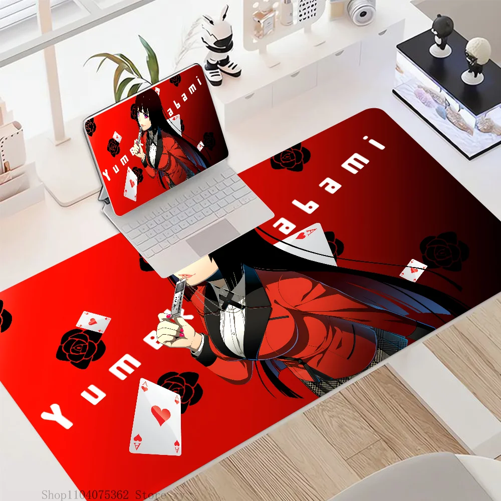 Kakegurui jaami Yumeko alas meja Mousepad gadis Anime dengan bantalan Aksesori Gaming Prime bantalan Keyboard XXL matras bantalan