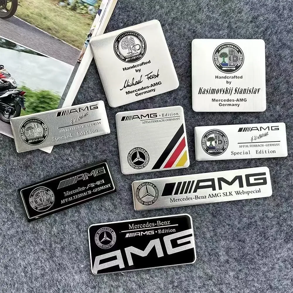 

3D Aluminum Car For Mercedes Benz Body Trunk Decoration Badge Sticker Auto Accessories AMG W108 W124 W126 W140 CLE A B C D Class