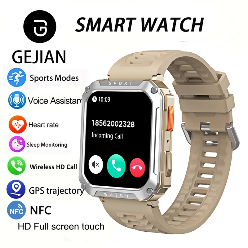 

Новые умные спортивные часы 2026 года с HD-экраном 2,01 дюйма (320*385), Bluetooth-звонками, мониторингом здоровья и GPS-трекингом