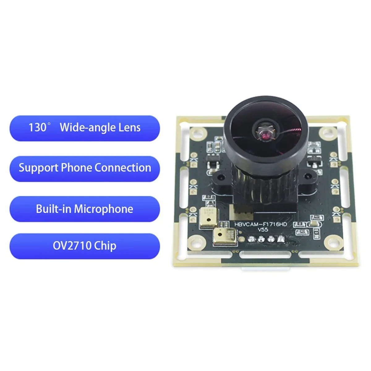 Module de caméra vidéo USB 1080P OV2710, objectif grand Angle 2MP 130 degrés, mise au point manuelle, Microphone intégré, Webcam MJPEG / YUY2 Rare