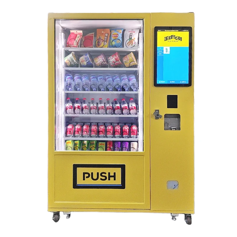 Smart Combo Vending Machine Snack Drink Touch Screen Cashless Payment Retail Automation System