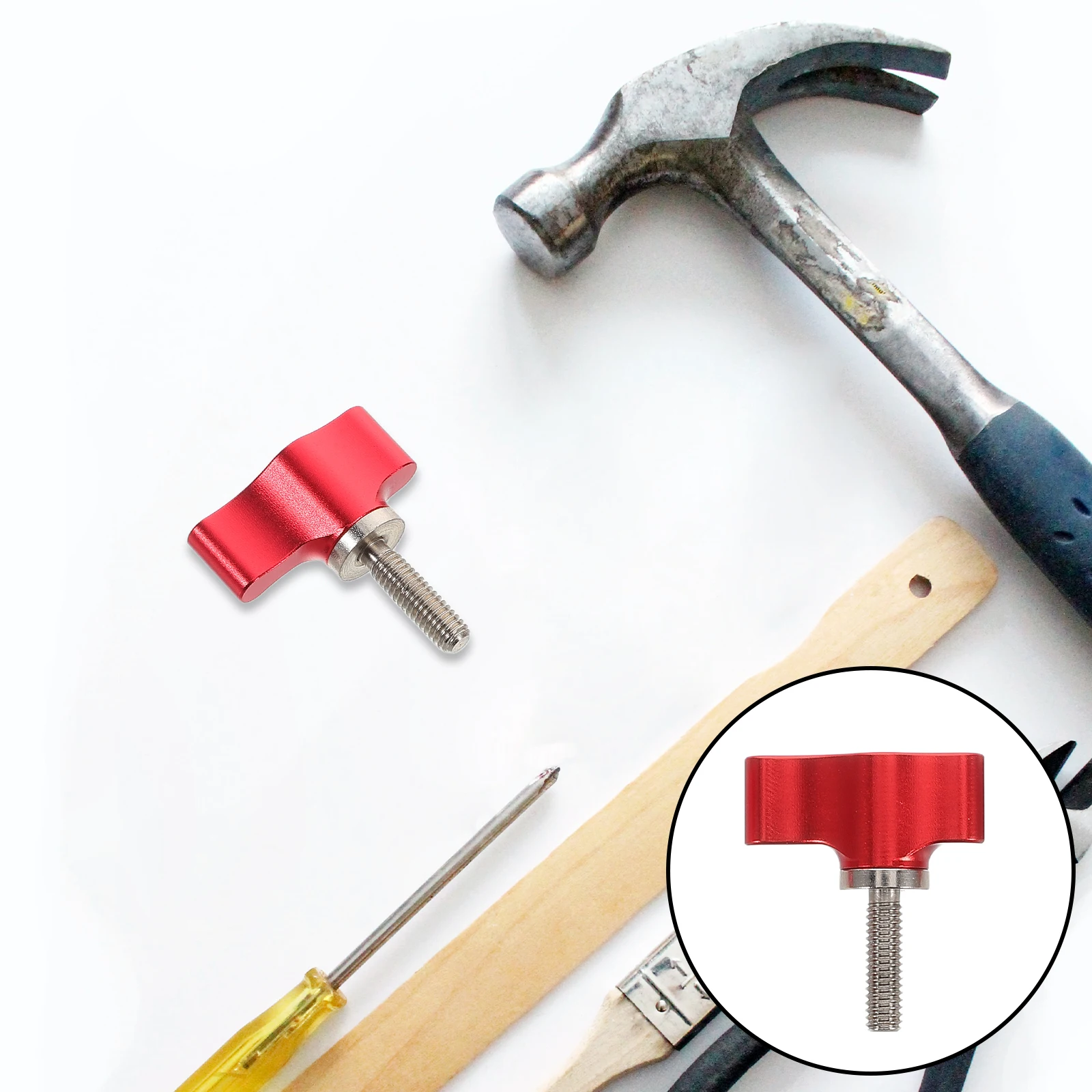 

4 Pcs Aluminum Alloy Handle Screw Screws Round-head Thumb Thread Quick Release Wing