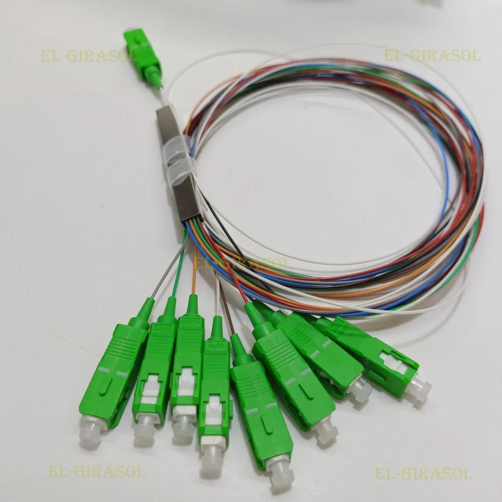 ​Fiber Optic Splitter Single Mode 10pcs/lot 1X8 PLC Splitter SC/APC SC/UPC 0.9mm Free Shipping