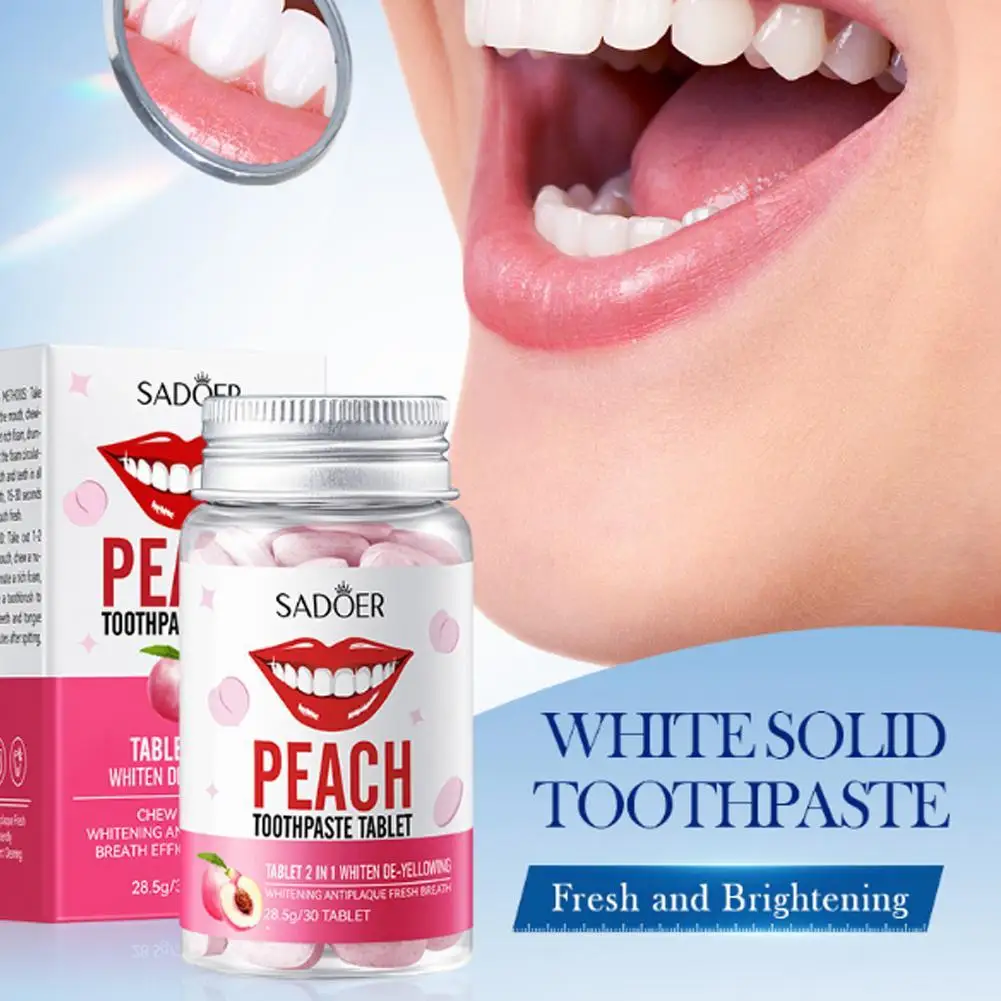 Sakura Flavor Solid Toothpaste Tablets Healthier Teeth Gums Teeth Whitening Remove Smoke Stains Fresher Breath Oral Care 28.5g