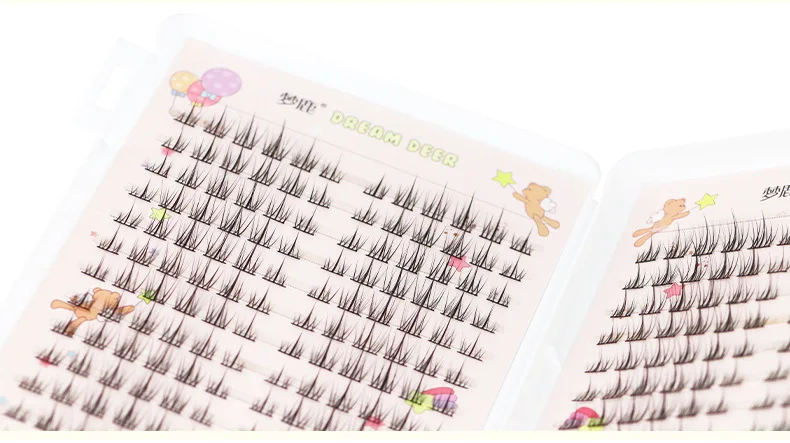 32Rows Manga Lash Eyelash Book High Quality Cluster Lashes Manhua Eyelashes Elf Makeup Strand Eyelashes Y2K Eyelashes Extension