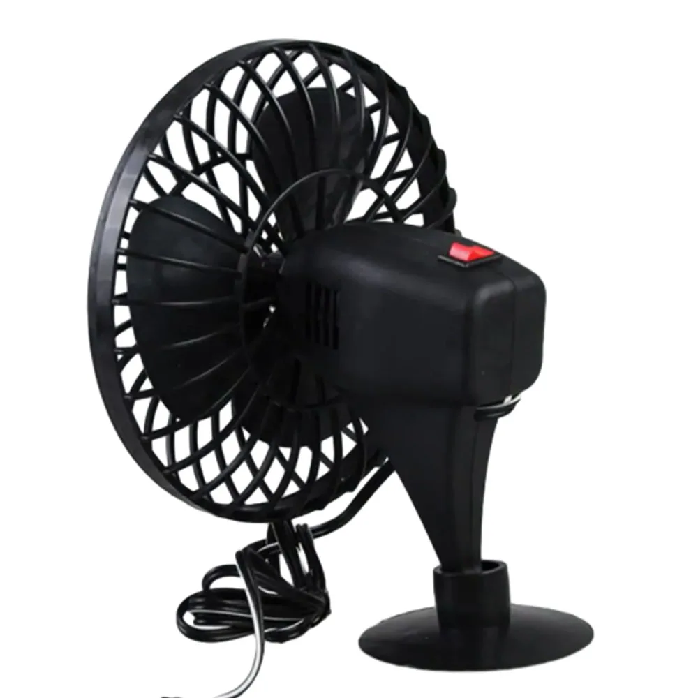 12V Cigar Lighter Car Windscreen Fan Suction Cup Single Head Cooling Portable Car Cooling Summer Cooler Universal Fan Appliances