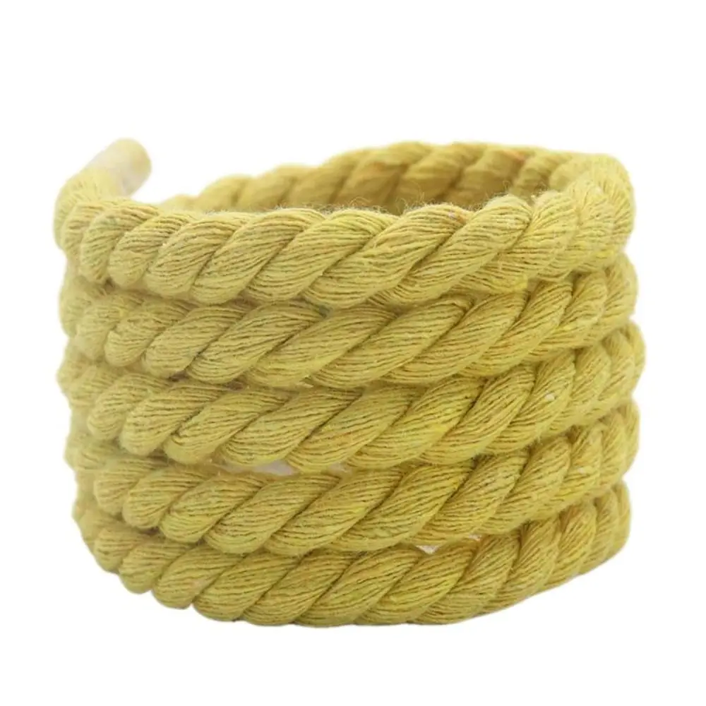 2PCS 10Colors Thick Rope Laces High Quality Polyester Cotton Solid Color Laces Round 0.8cm120cm Width Bold Shoelaces