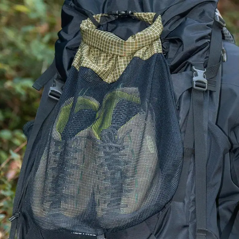 Outdoor Backpack Expand Pocket, Multifunctional Detachable Shoe Storage Bag, Hiking Climbing Backpack External Accessor
