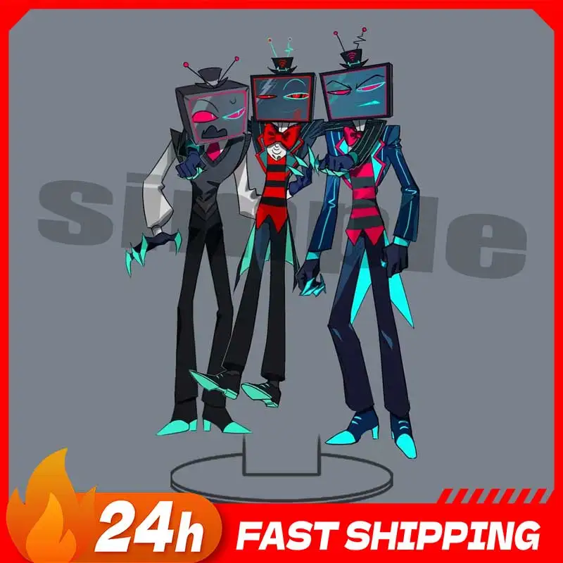 

3,93-дюймовая акриловая подставка для фигурки Вокса из аниме Hazbin, 3В, с бархатной основой, украшение на День святого Валентина, игрушка