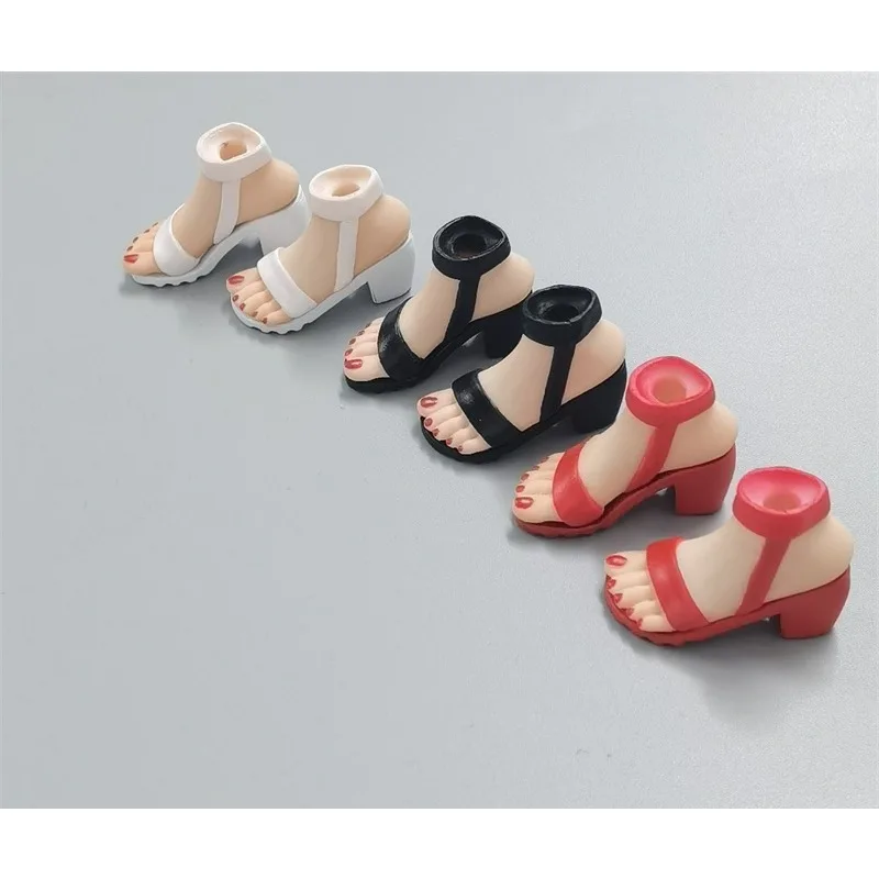 

1/6 Scale Female Height Increasing High-heeled Sandals Solidiers with feet Model for 12inch Figures Detachable Foot Dolls