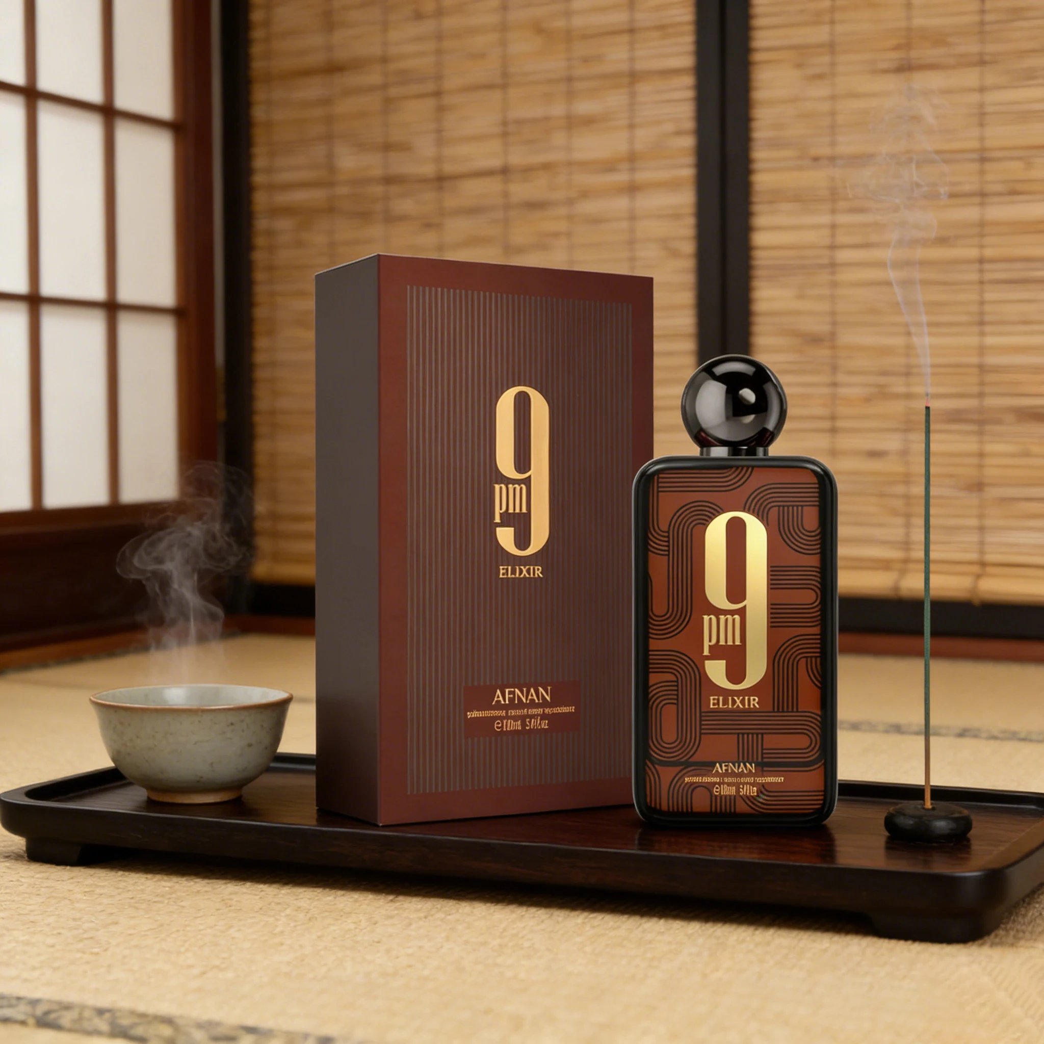 

Afnan 9PM Эликсир Extrait De Parfum 3,4 унции — теплый янтарный ванильный нейтральный парфюм, идеальный праздничный подарок